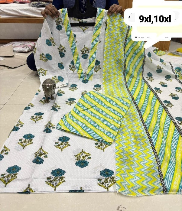 PURE COTTON KURTI PENT With DUPPATA SET