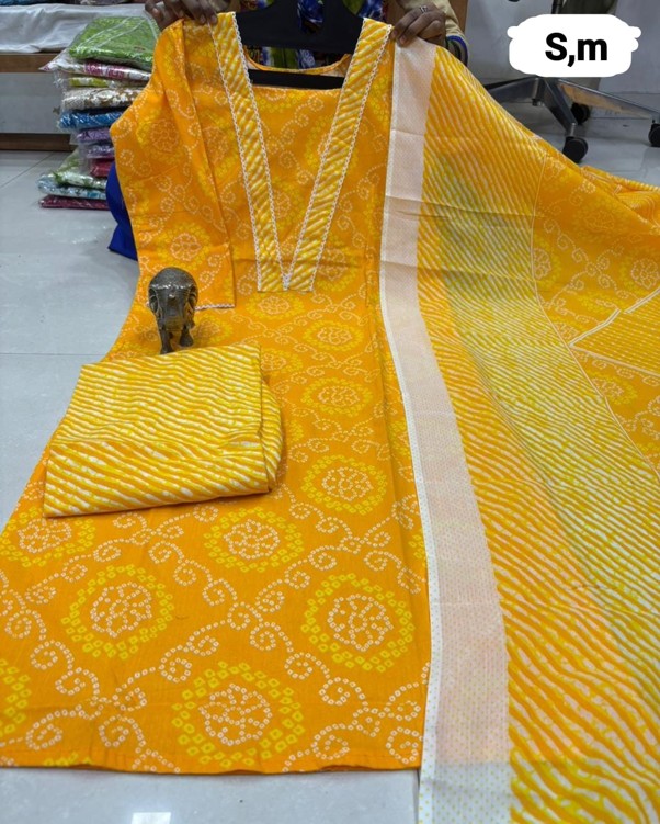 PURE COTTON KURTI PENT With DUPPATA SET