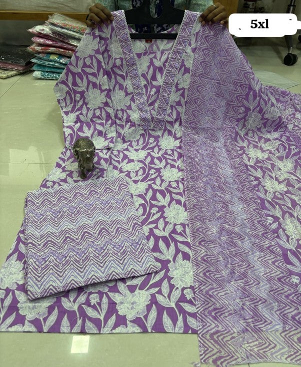 PURE COTTON KURTI PENT With DUPPATA SET