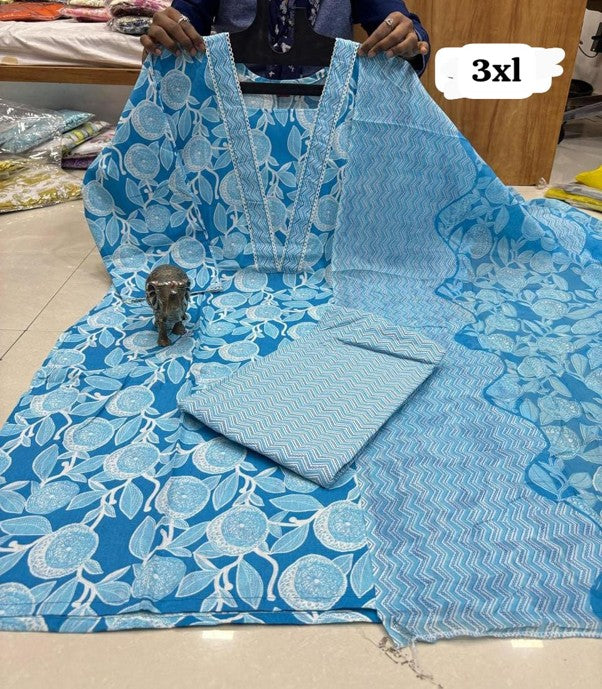PURE COTTON KURTI PENT With DUPPATA SET