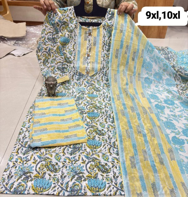 PURE COTTON KURTI PENT With DUPPATA SET