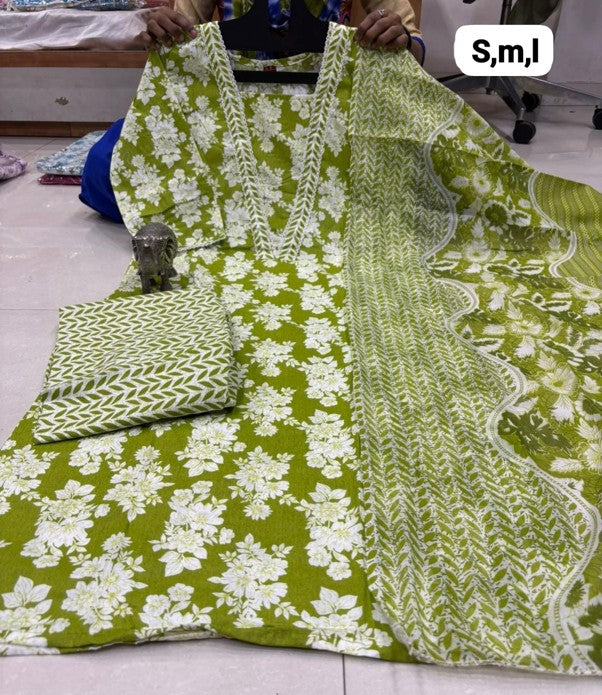 PURE COTTON KURTI PENT With DUPPATA SET