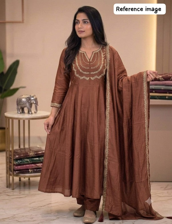 GLASS  SILK ANARKALI SETS