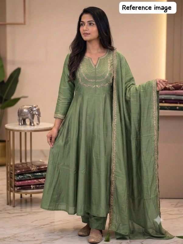 GLASS  SILK ANARKALI SETS
