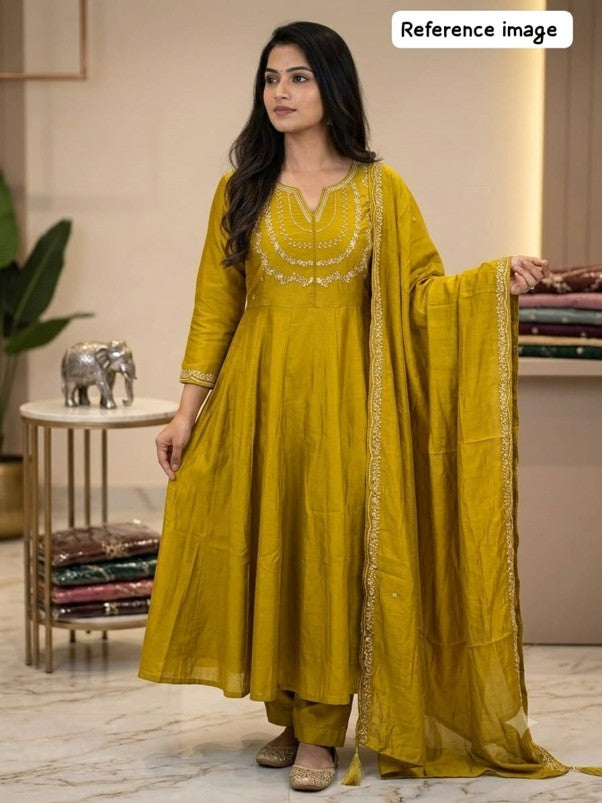 GLASS  SILK ANARKALI SETS