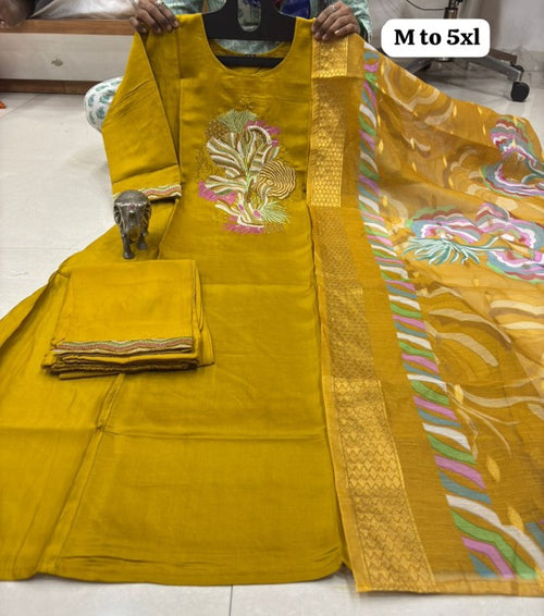 ALINE  KURTI  WITH PANT & UNIQUE  DIGITAL  DUPATTA