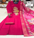 ALINE  KURTI  WITH PANT & UNIQUE  DIGITAL  DUPATTA