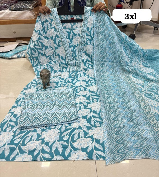 PURE COTTON KURTI PENT With DUPPATA SET